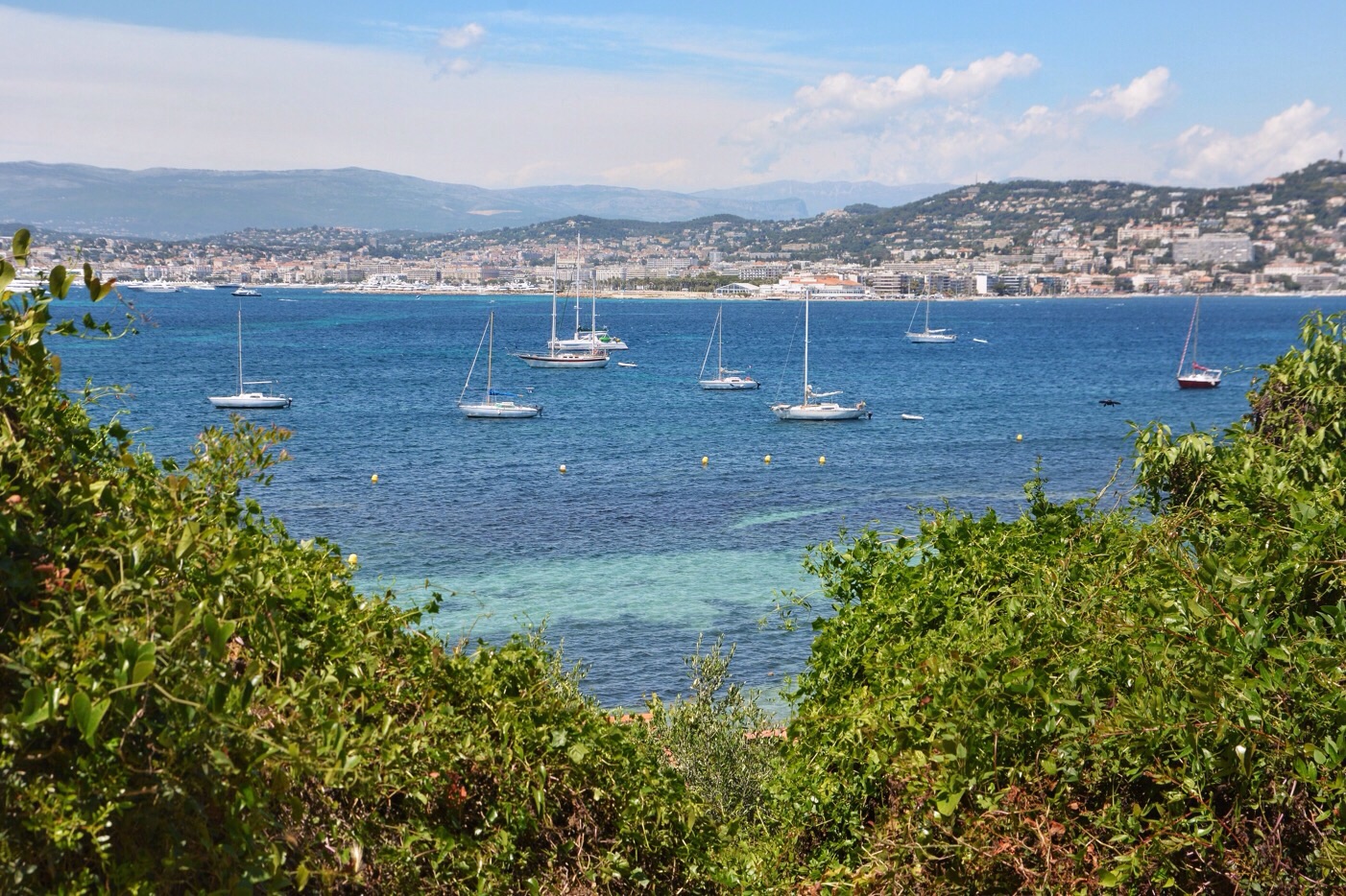 La baie de Cannes vue de l'île Sainte-Marguerite 