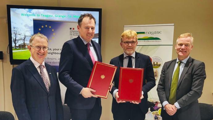 Le ministre français de l'agriculture, Marc Fesneau, en visite en Irlande pour rencontrer le ministre McConalogue et signer un accord éducatif avec le Teagasc
