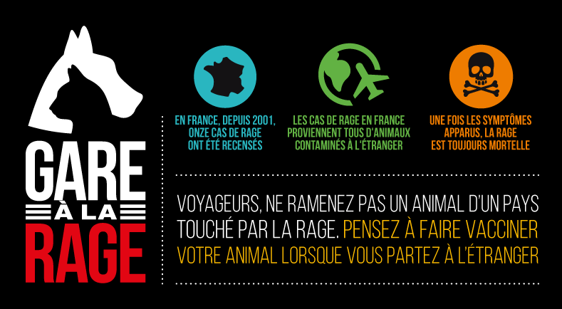 Campagne "Gare à la rage" - © Min.Agri.Fr Campagne "Gare à la rage" - © Min.Agri.Fr