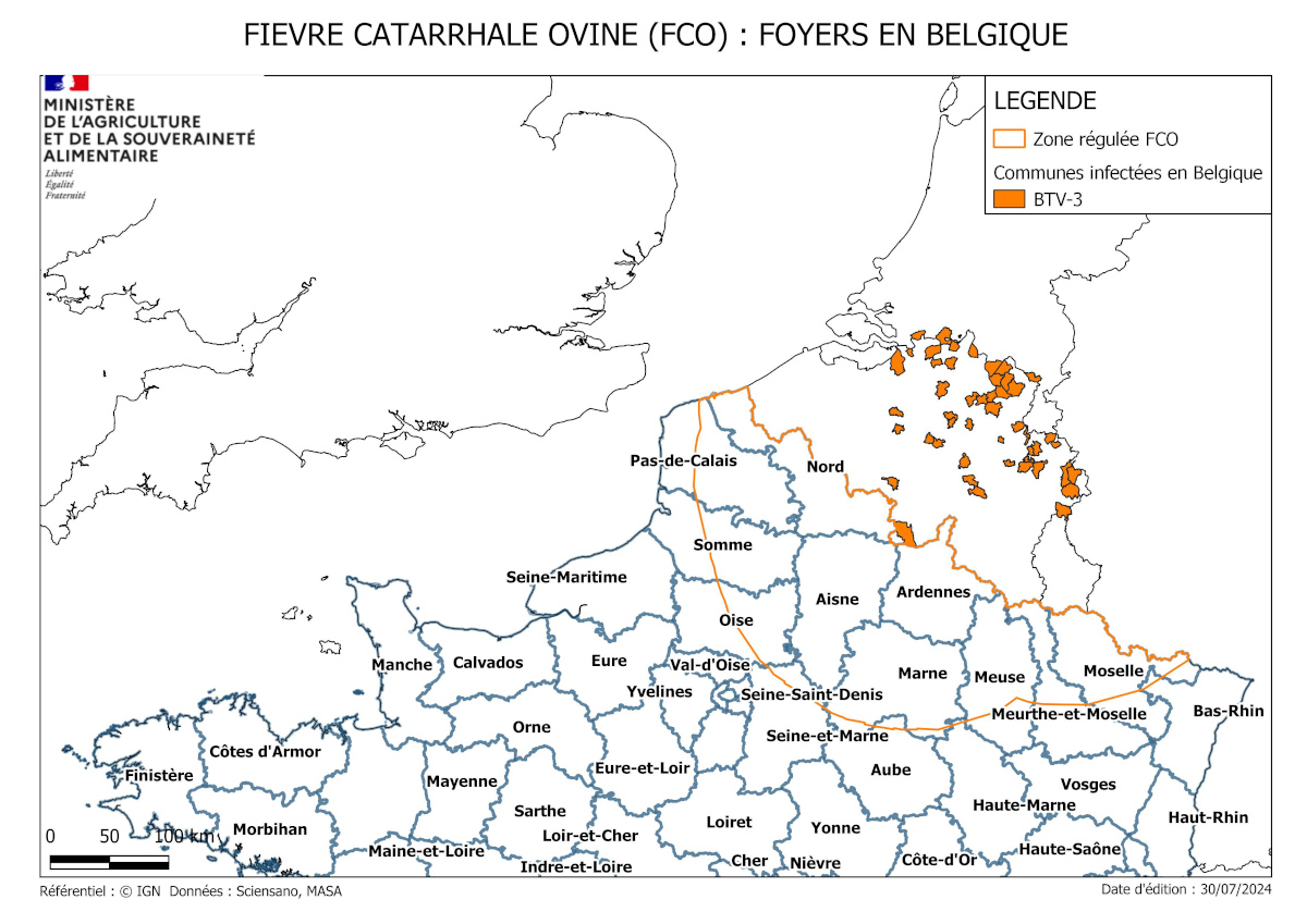 FCO - Zone régulée au 30 juillet 2024