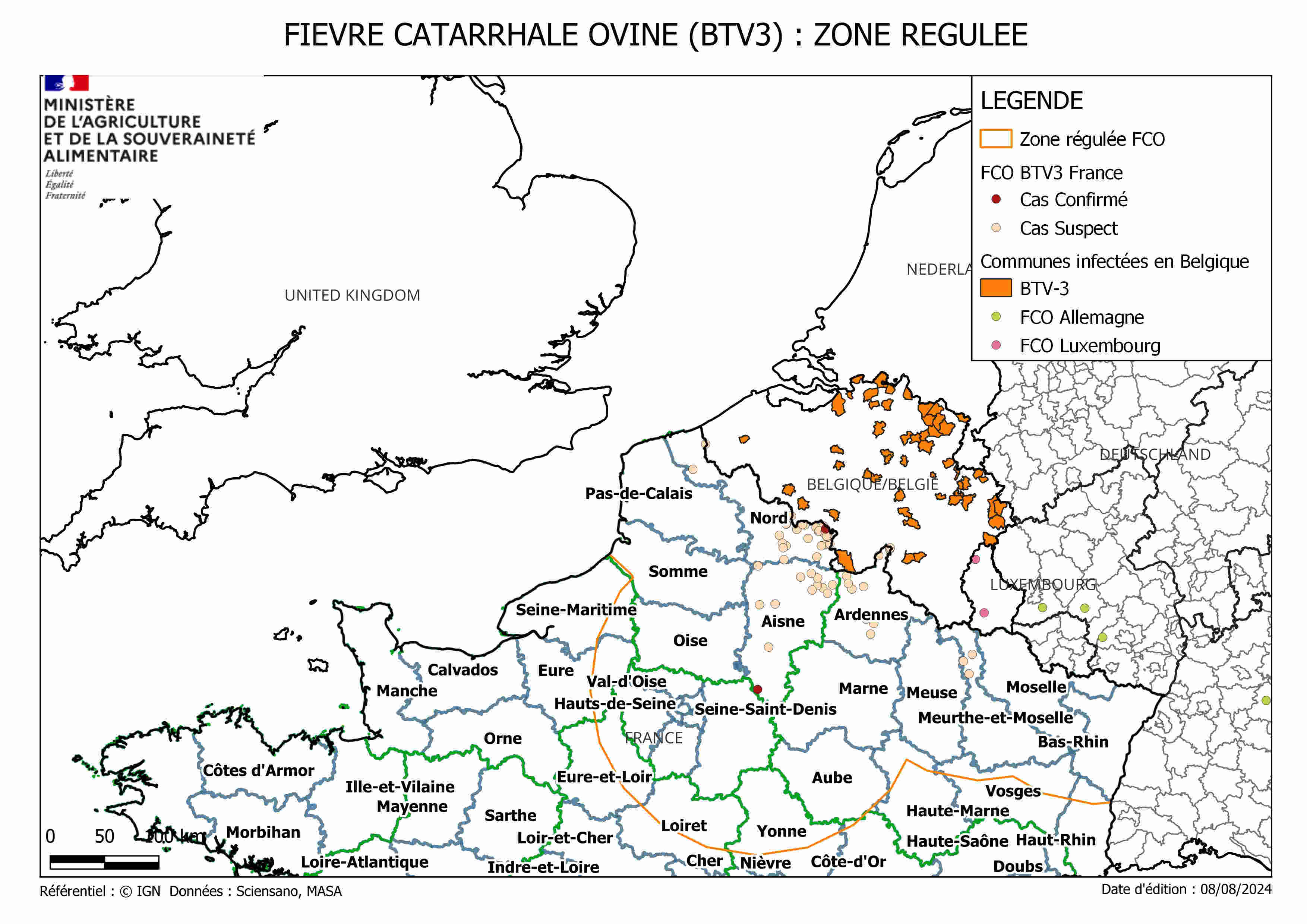 FCO - Zone régulée au 8 août 2024