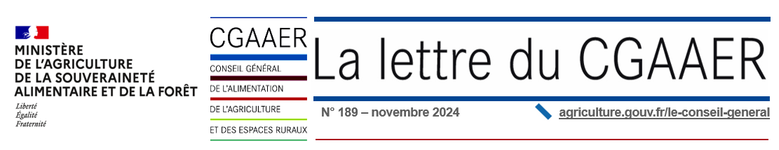 Lettre du conseil général de l'alimentation de l'agriculture et des espaces rurauxn° 189 de novembre 2024