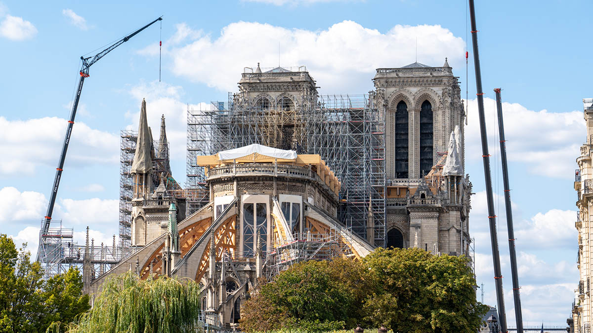 La cathédrale Notre-Dame-de-Paris en cours de rénovation