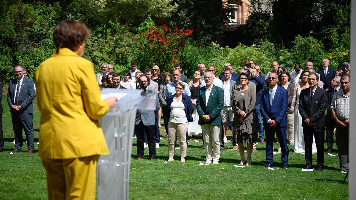 Cérémonie du 20 juillet 2026 au ministère de l'Agriculture pour distinguer 108 femmes et hommes dans l’Ordre du mérite agricole, voir crédit photo