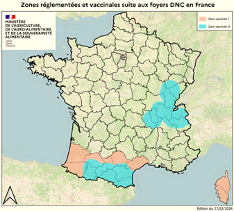 Zones réglementées DNC 27 février 2026