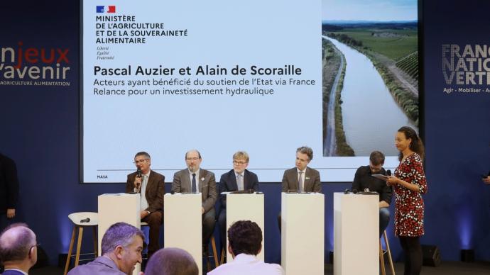 Présentation du 1er  appel à projets du fonds d’investissement en hydraulique agricole au SIA2024