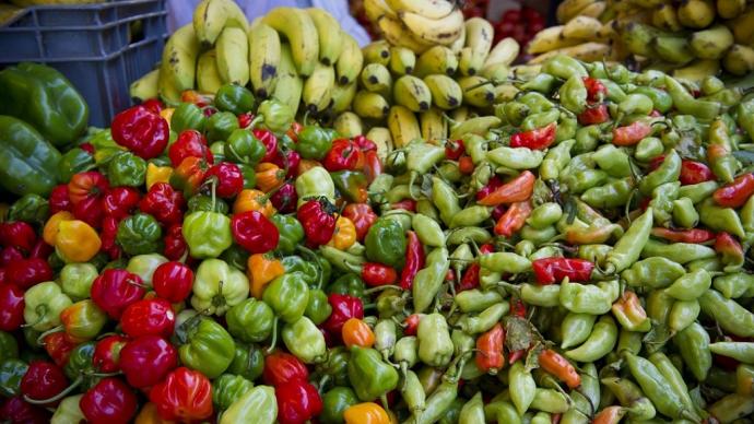 Fruits et légumes de Guadeloupe.