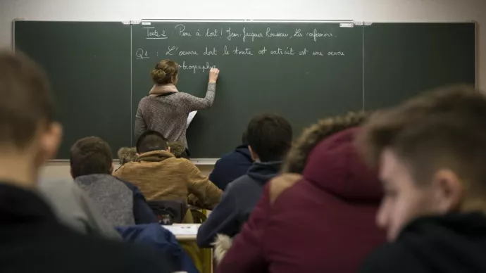 Cours de français dans un lycée agricole.