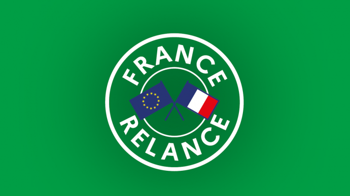 Logo France relance sur fond vert