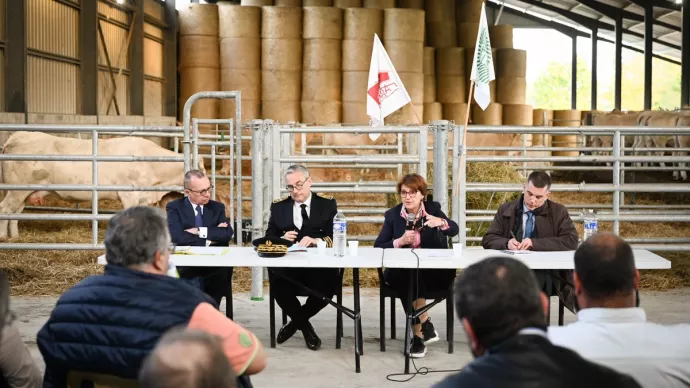Annie Genevard en déplacement dans le Tarn, le 4 novembre 2024.