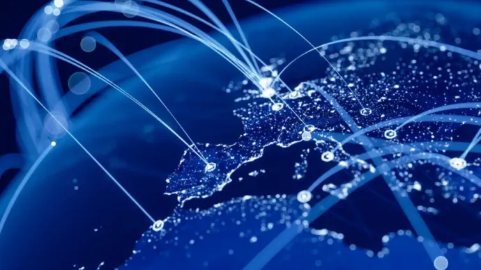 Illustration du réseau de communication mondial. Voir le crédit sous l'image.