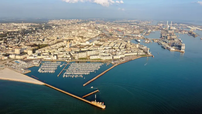 Vue aérienne de la ville du Havre