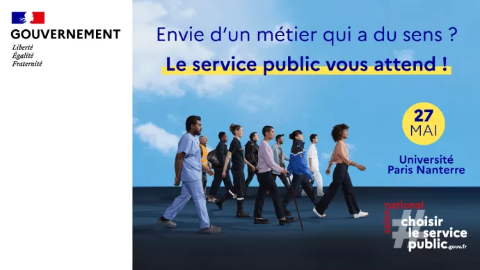 Visuel du salon Choisir le service public 2025.