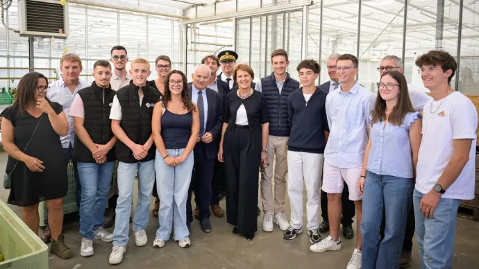 Annie Genevard au campus de Pouillé aux Ponts-de-Cé (Maine-et-Loire), le 1er septembre 2026, voir crédit photo