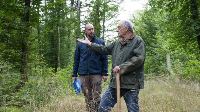 Daniel Siredey, propriétaire de 80 hectares de forêt à Channay (Côte-d’Or)