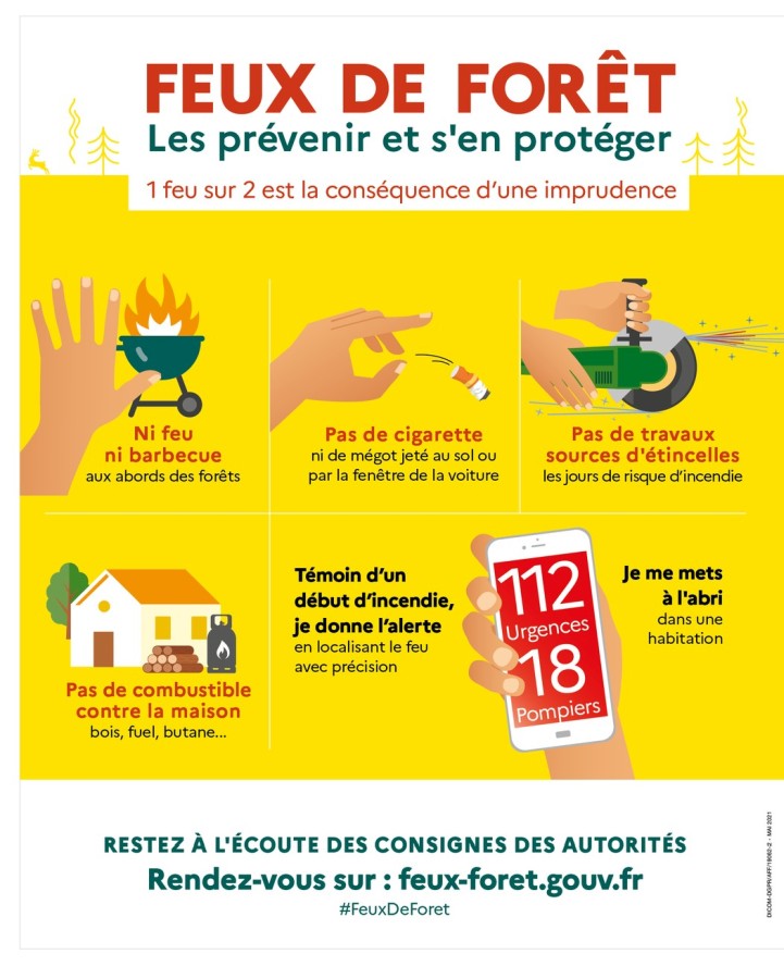 Visuel de la campagne de prévention feux de forêt